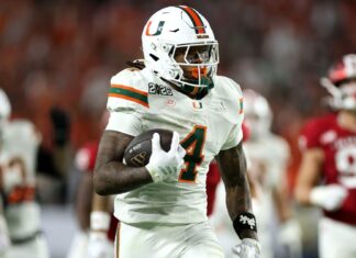 WATCH: Miami RB Mark Fletcher Jr. swings at Indiana player after Hurricanes’ CFP title game loss WATCH: Miami RB Mark Fletcher Jr. swings at Indiana player after Hurricanes’ CFP title game loss