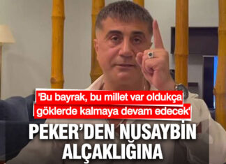 Sedat Peker’den Nusaybin alçaklığına: Bu bayrak bu millet var oldukça göklerde kalmaya devam edecek Sedat Peker’den Nusaybin alçaklığına: Bu bayrak bu millet var oldukça göklerde kalmaya devam edecek