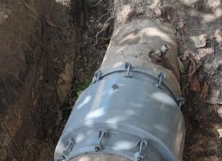 CAASD corrige averĆa provocada por camión perforador que dejó varios sectores sin agua CAASD corrige averĆa provocada por camión perforador que dejó varios sectores sin agua