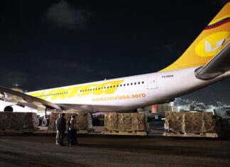 Venezuela recibe 23 toneladas de insumos médicos de Brasil Venezuela recibe 23 toneladas de insumos médicos de Brasil