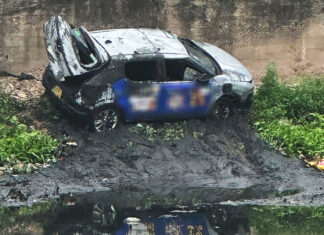 Ô tô lao xuống sông Nhuệ lúc rạng sáng do tài xế ngủ gật Ô tô lao xuống sông Nhuệ lúc rạng sáng do tài xế ngủ gật