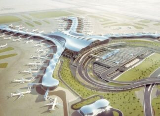 Bauarbeiten an gigantischem X-förmigem Flughafen beginnen Bauarbeiten an gigantischem X-förmigem Flughafen beginnen