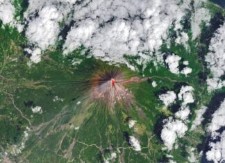 Satellite spies an erupting volcano | Space photo of the day for March 13, 2026 Satellite spies an erupting volcano | Space photo of the day for March 13, 2026